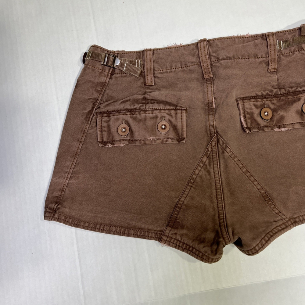 Free People All Yours Micro Shorts Brown Size 8 Casual Summer Festive - Picture 6 of 12